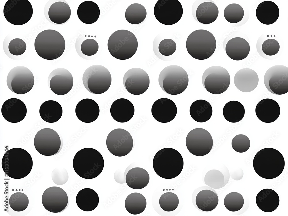 Abstract Black and White Circle Pattern Abstract Black and White Circle Pattern