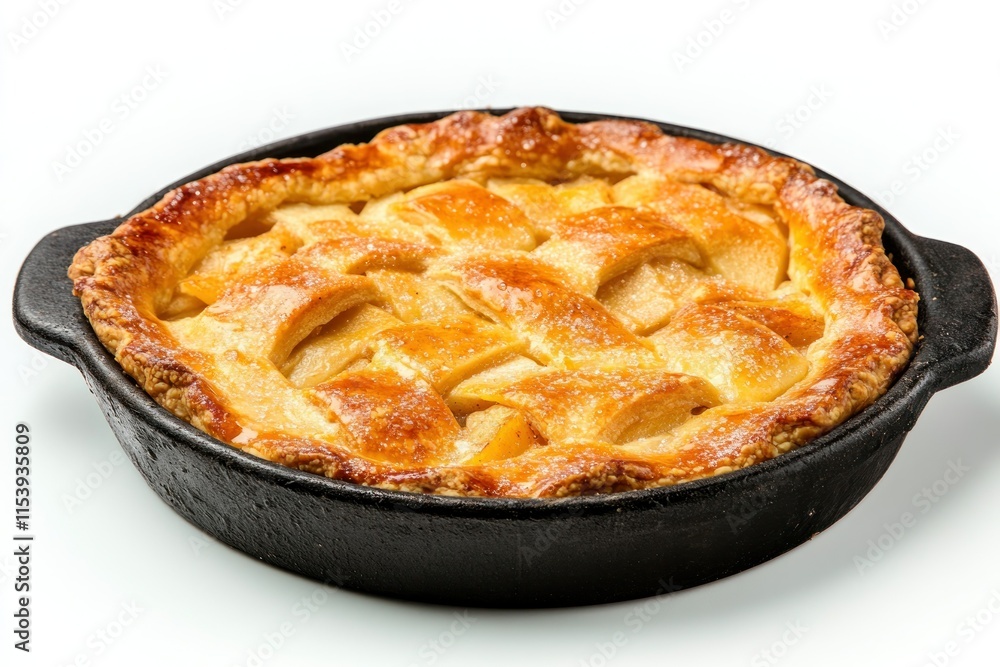 Freshly Baked Apple Pie with Golden Crust