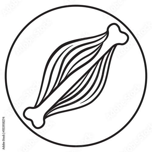 Icons pictogram muscle and bone, joint health, black. Ideal for informative and educational materials