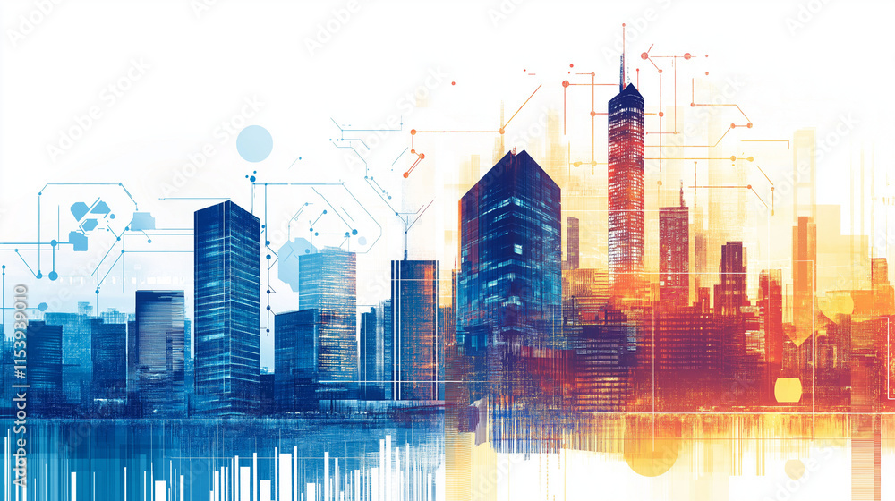 Obraz premium Addressing technology inequality and the digital divide in urban environments a visual analysis