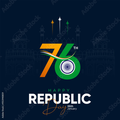 76th Indian Republic Day, 26 January Celebration Social Media Post, Web Banner, Status Wishes