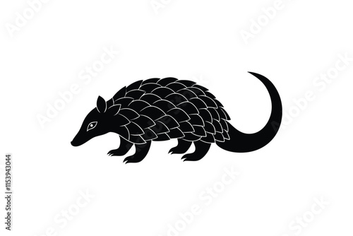 A Pangolin silhuette vector art 