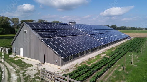 Wallpaper Mural Solar panels on dairy farm Torontodigital.ca