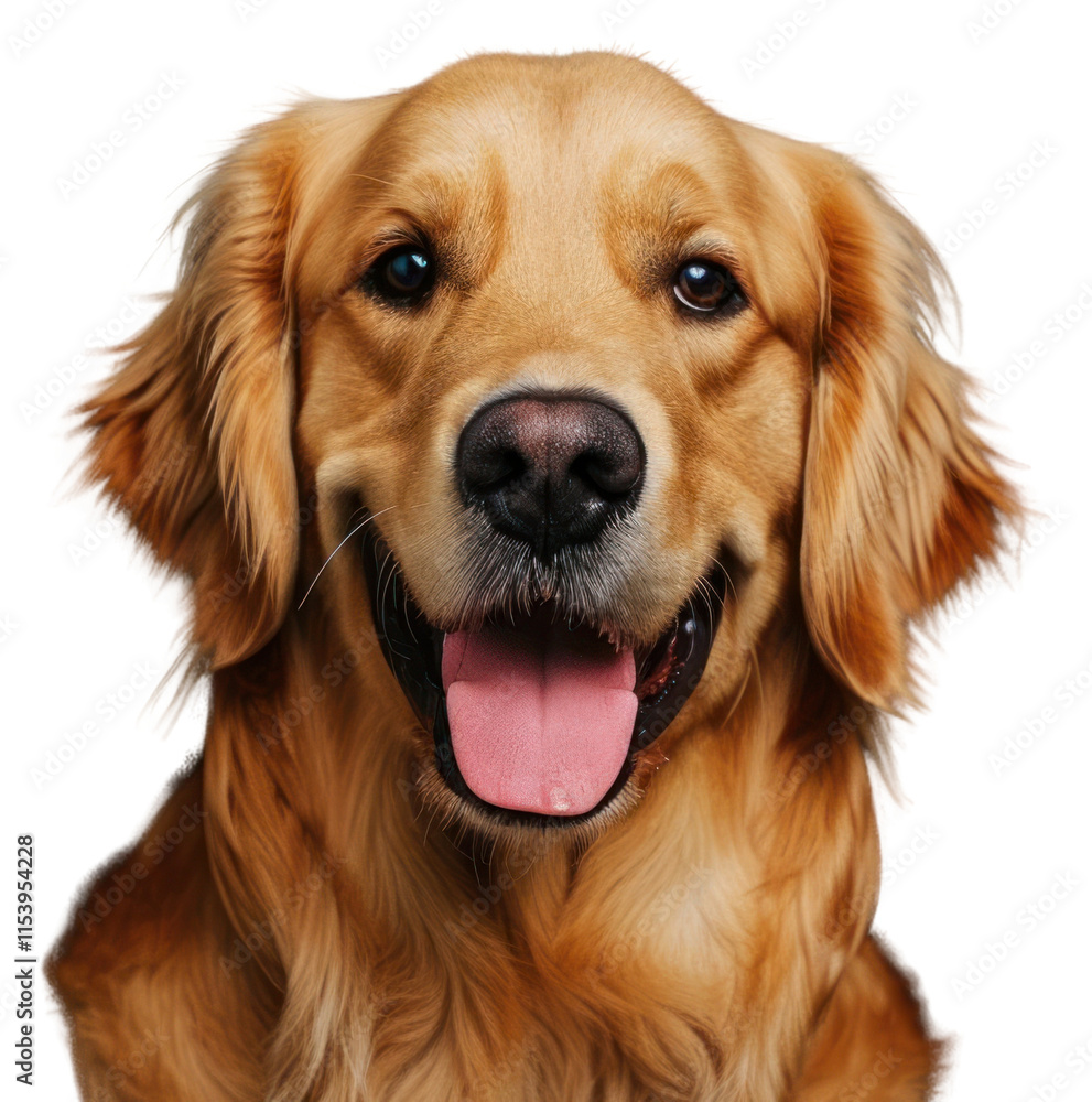 PNG Golden retriever portrait mammal animal. PNG Golden retriever portrait mammal animal.