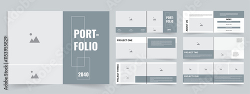 Architecture bbrochure design or landscape portfolio layout
