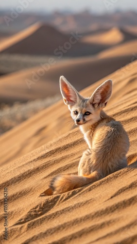 Fennec Fox Alert in Desert Environment photo