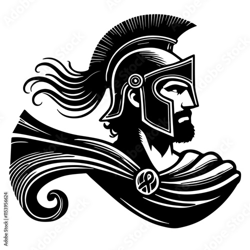 White &Black of head cape vector file