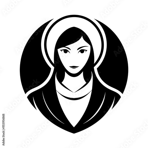 Beautiful Women's icon, silhouette vector Illustration For graphic design project, transparent background