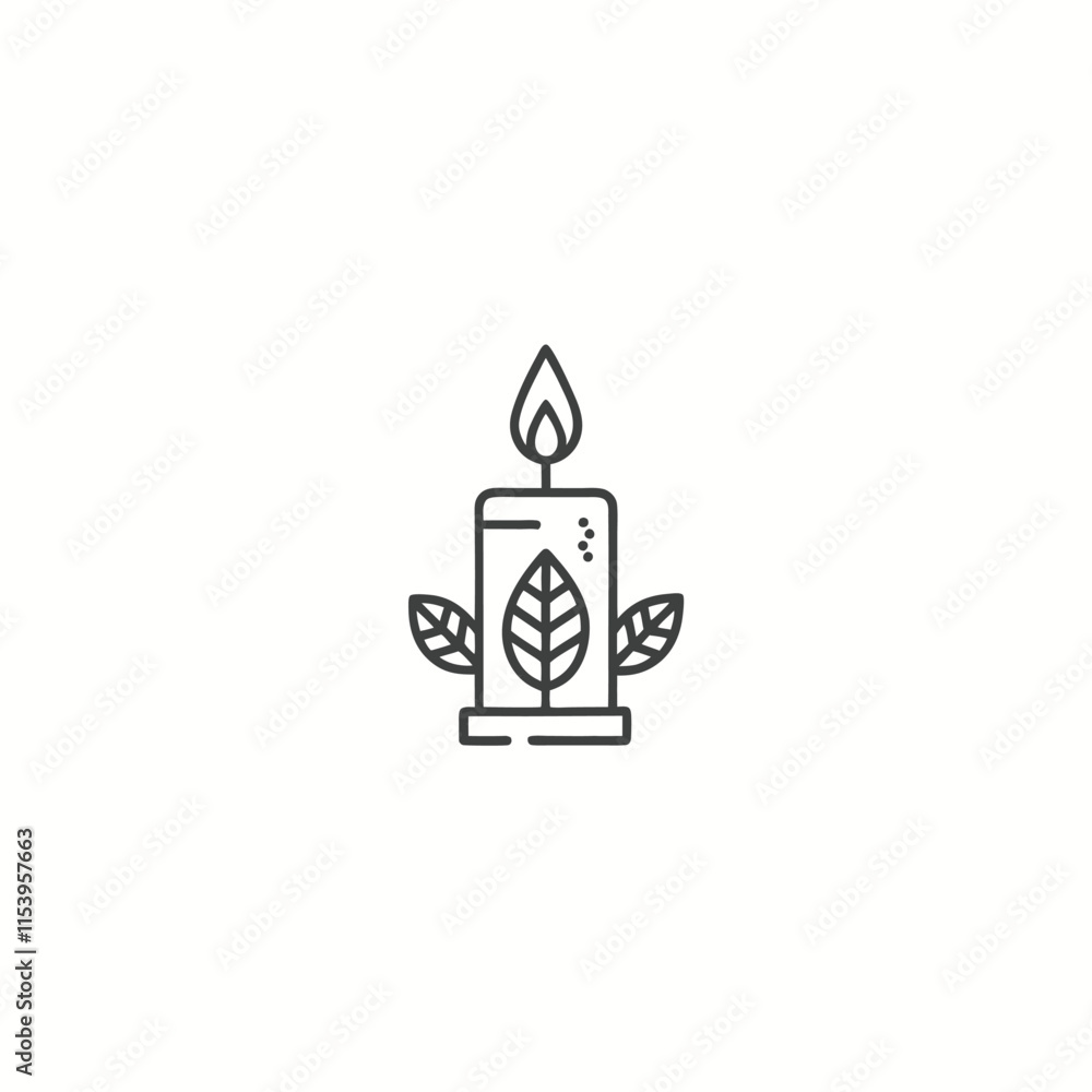 Black silhouette candle in candlestick with rays of light vector illustration isolated on white background Black silhouette candle in candlestick with rays of light vector illustration isolated on white background