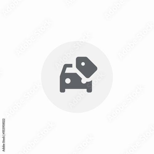car purchase price tag icon sign vector