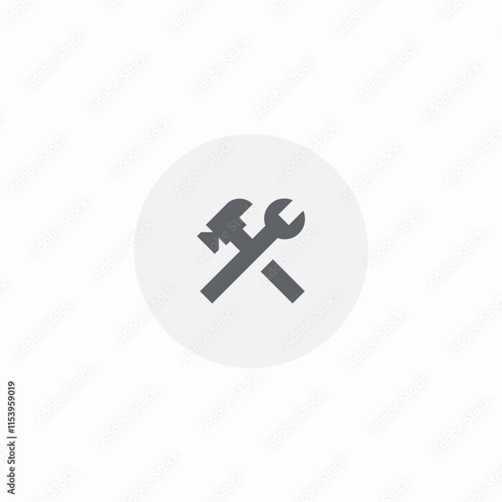 hammer wrench icon sign vector hammer wrench icon sign vector