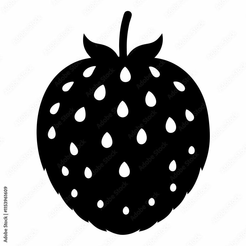 Soursop black silhouette vector Soursop black silhouette vector