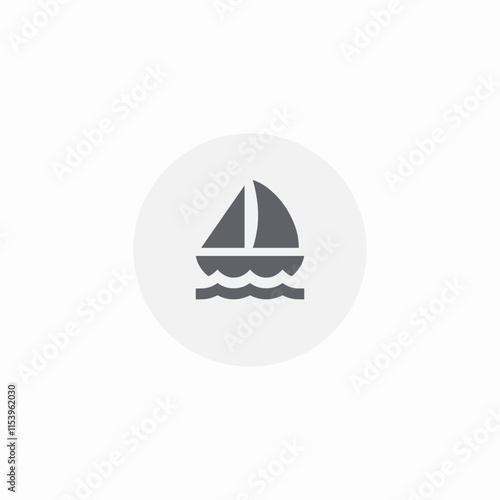 sail boat icon sign vector