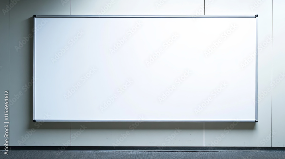 Obraz premium pristine clean whiteboard texture perfectly blank for presentations