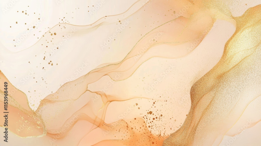 Obraz premium Light pale soft pastel gold golden champagne beige abstract background. Color gradient ombre transition. Silk fabric. Luxury premium rich. Matte shimmer. Christmas, birthday, anniversary. Template.