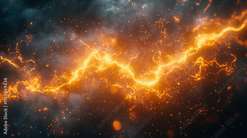 Fototapeta premium Fiery Energy Crackle