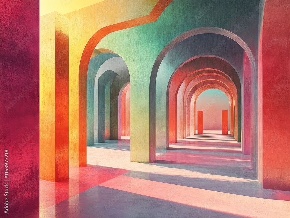 Colorful Archway Passage Colorful Archway Passage