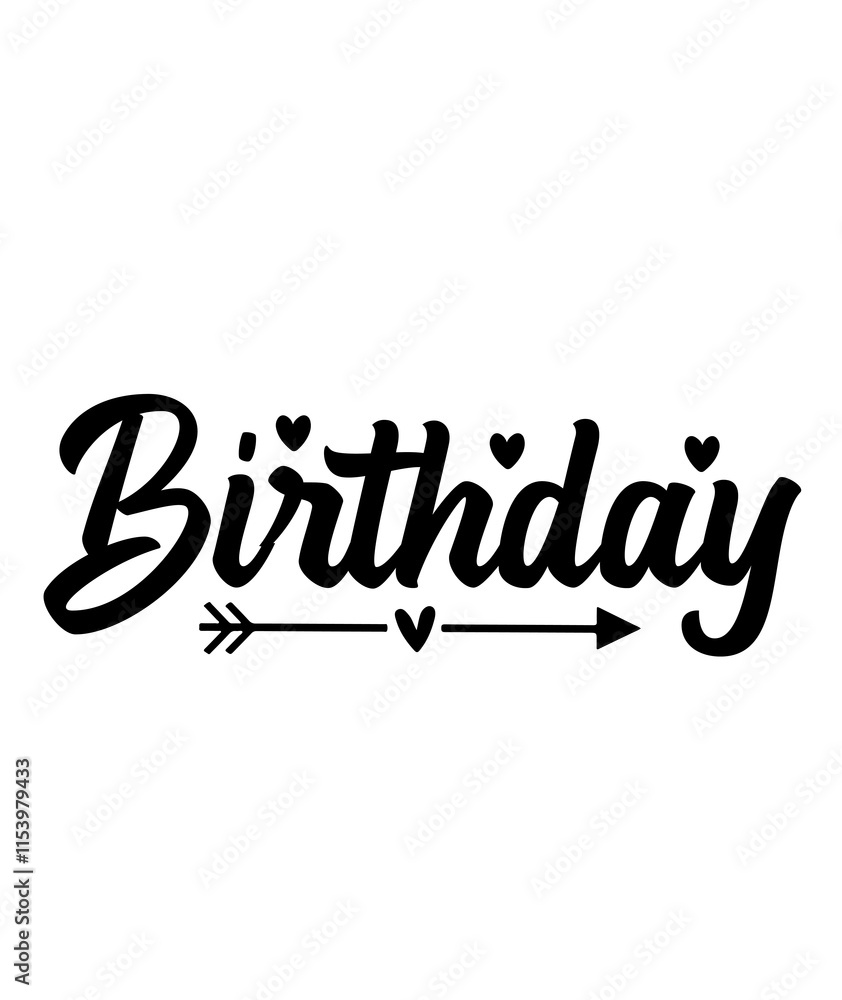 Happy Birthday typography design on plain white transparent isolated background for card, shirt, hoodie, sweatshirt, apparel, tag, mug, icon, poster or badge Happy Birthday typography design on plain white transparent isolated background for card, shirt, hoodie, sweatshirt, apparel, tag, mug, icon, poster or badge