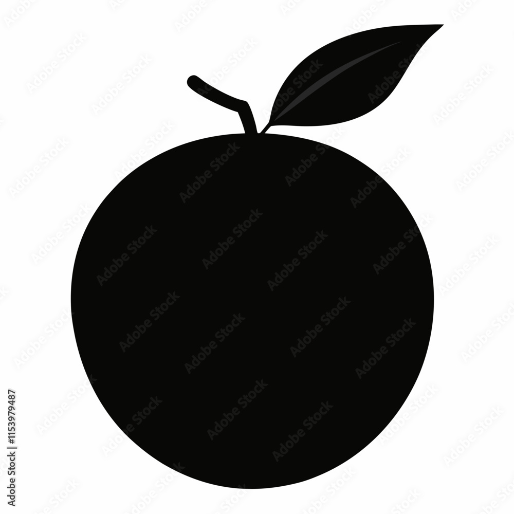 Clementine black silhouette vector Clementine black silhouette vector