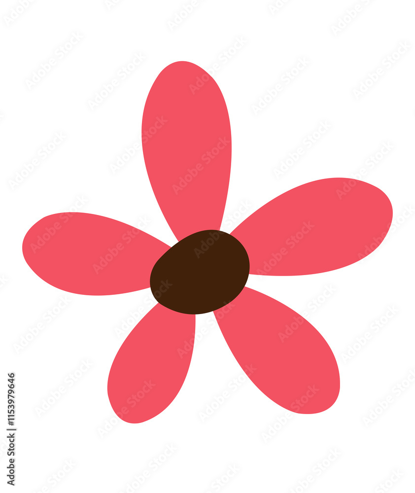 Flower clip art design on plain white transparent isolated background for card, shirt, hoodie, sweatshirt, apparel, tag, mug, icon, poster or badge Flower clip art design on plain white transparent isolated background for card, shirt, hoodie, sweatshirt, apparel, tag, mug, icon, poster or badge