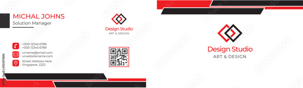 Obraz premium Modern and clean professional business card template