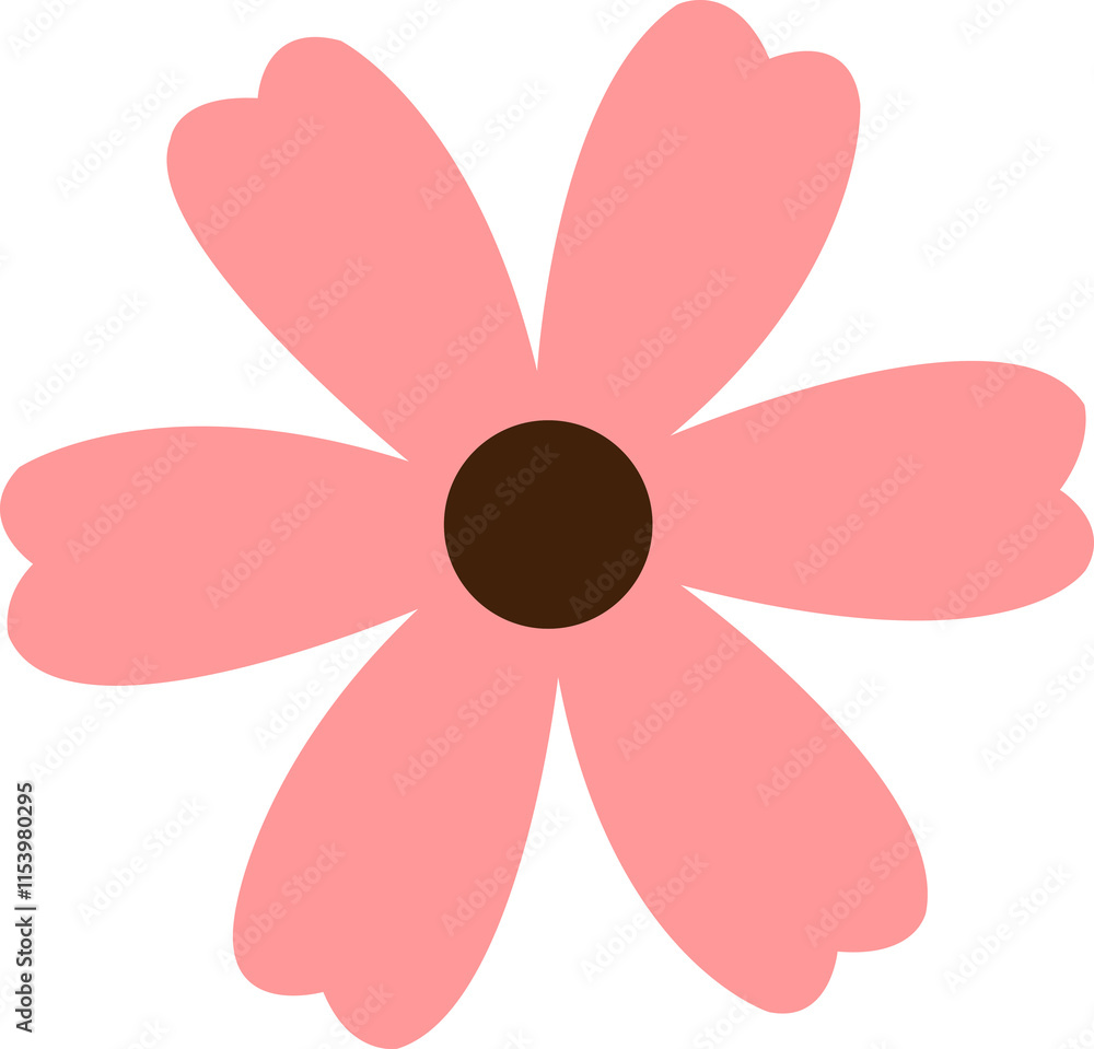 Flower clip art design on plain white transparent isolated background for card, shirt, hoodie, sweatshirt, apparel, tag, mug, icon, poster or badge Flower clip art design on plain white transparent isolated background for card, shirt, hoodie, sweatshirt, apparel, tag, mug, icon, poster or badge