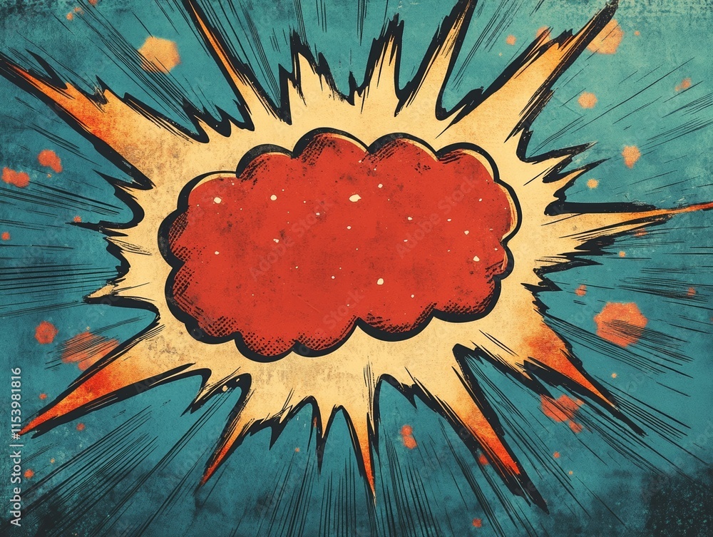 Fototapeta premium Vintage Comic Book Explosion Background