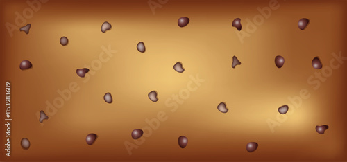 Seamless chocolate chips vector texture background 