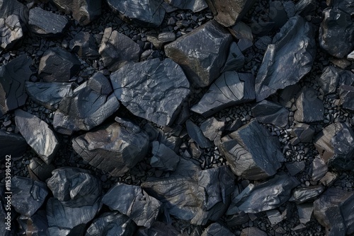 Wallpaper Mural Image of Big pile of natural black coals. Texture for background usage Torontodigital.ca