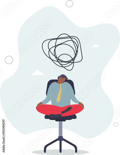 Regret on business mistake, frustration or depressed, stupidity or foolish losing all money, stressed and anxiety on failure concept.flat characters.