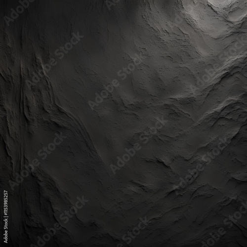 A textured black wall background, ideal for design projects, adding a bold and dramatic flair to any creative work. photo