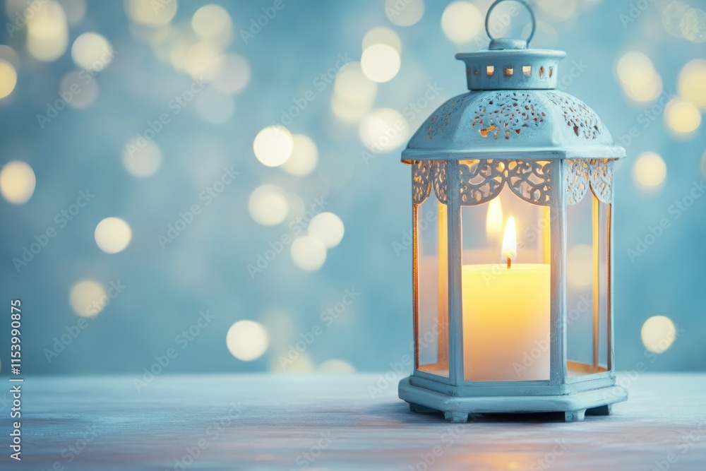 Beautiful Lantern with Flickering Candle Light Beautiful Lantern with Flickering Candle Light