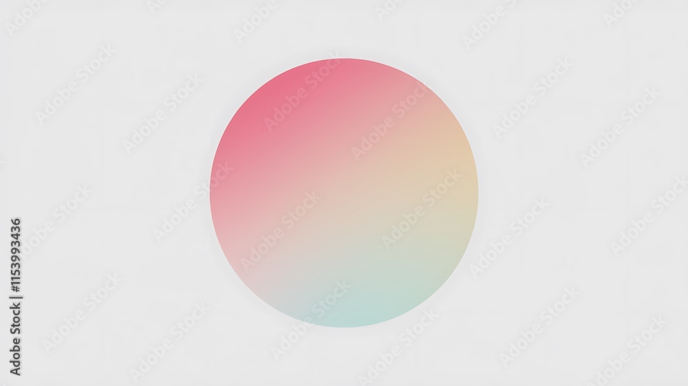 Pastel Gradient Circle on White Background Pastel Gradient Circle on White Background