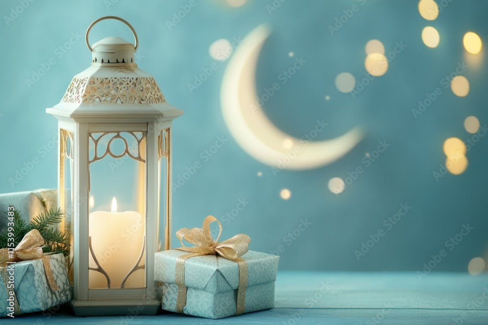Elegant Lantern Display with Decorative Gifts Elegant Lantern Display with Decorative Gifts