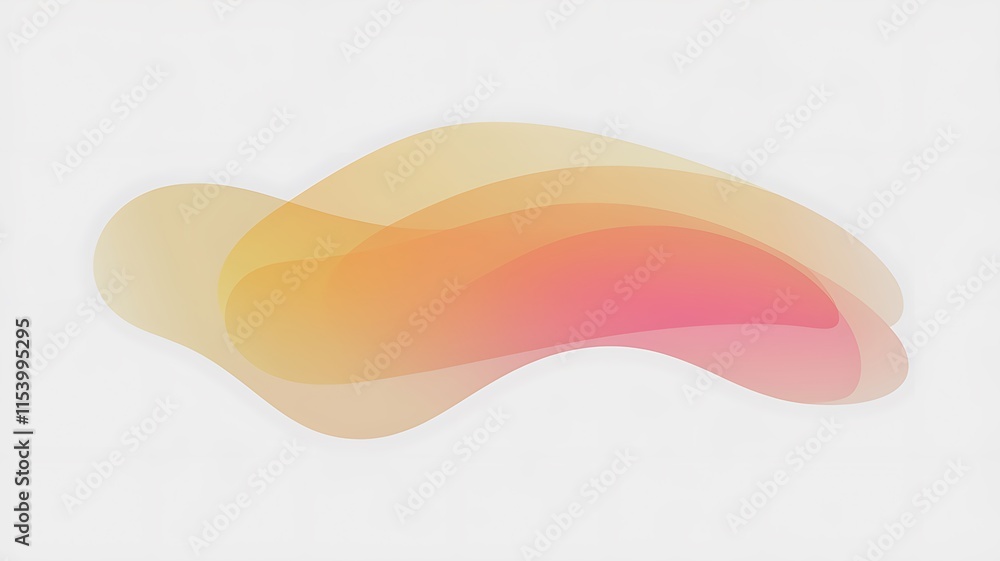 Obraz premium Abstract Orange Pink Gradient Shapes Design