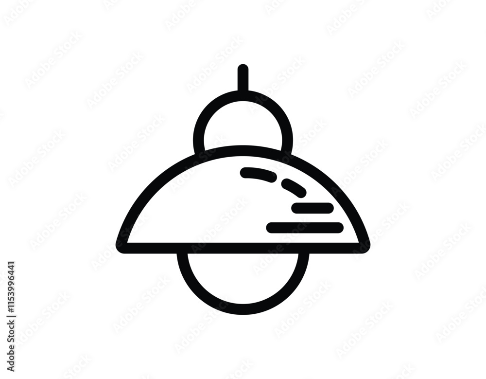 Fototapeta premium Wall lamp outline icon, Lamps and lighting devices. Simple outlined icons. Linear style