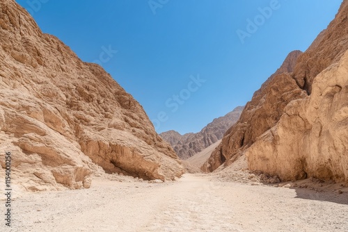 Desert Canyon - A Breathtaking Vista of Majestic Mountains and Valley. A Stunning View of the Arid Landscape. A Perfect Vacation Destination.