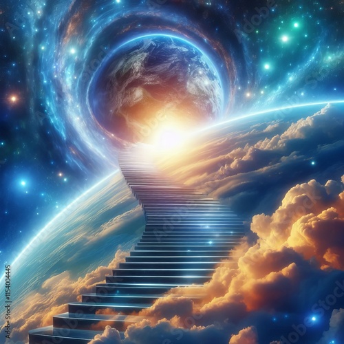 280 Celestial Stairway A staircase connecting Earth to the heave
