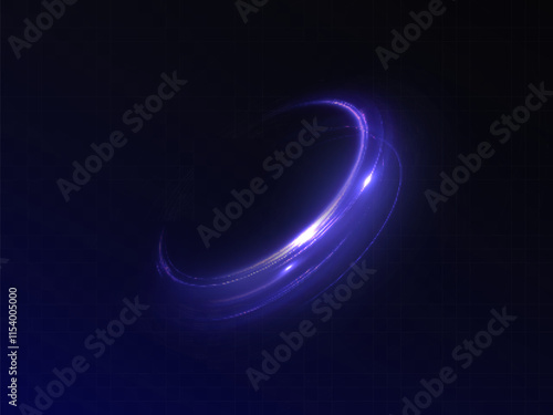 Portal light effect. Bright light around teleport podium. Magic gate in fantasy game. Glow for game interface design. Vector 10 EPS