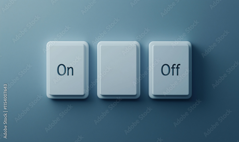 Three toggle switches labeled Three toggle switches labeled