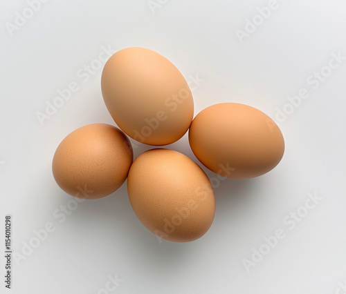 eggs on white background