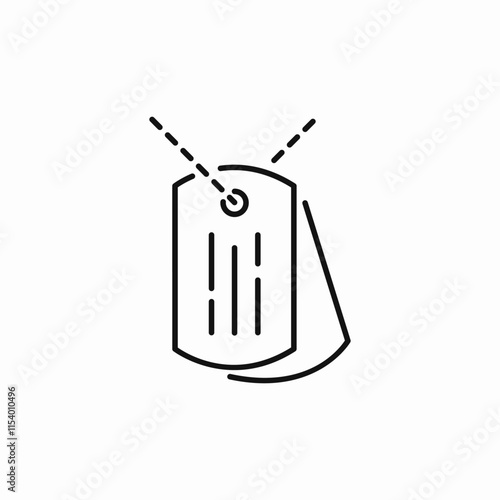 soldier name tag icon sign vector