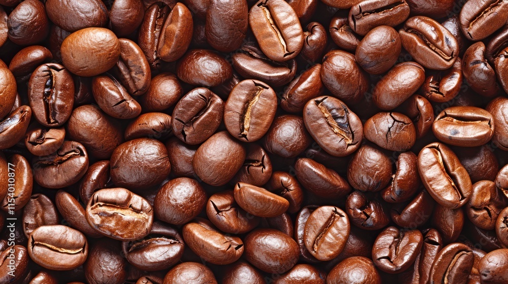 Fototapeta premium Roasted coffee beans background texture.