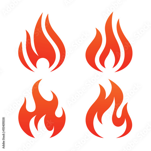 Flame Icon Vector Bundle Design Pack.