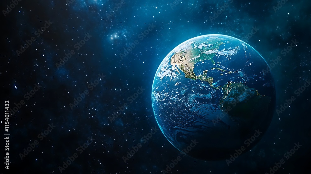 Fototapeta premium Exploring earth from space global perspective nature universe