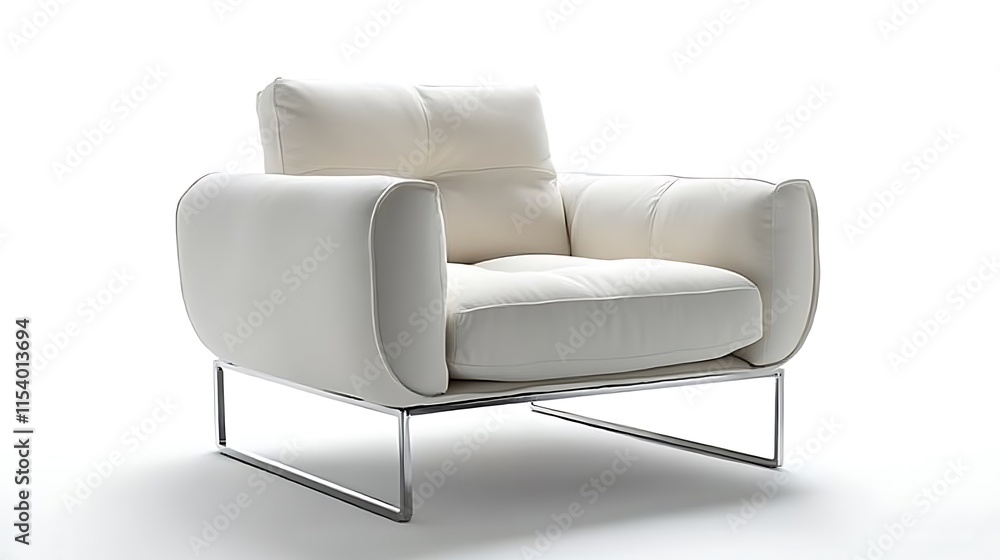 Sleek white armchair minimalist design for contemporary studios Sleek white armchair minimalist design for contemporary studios