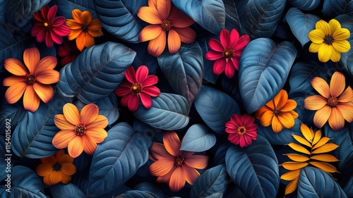 Wallpaper Mural colorful flowers background Torontodigital.ca