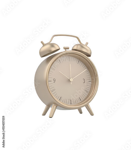 Minimalist Alarm Clock with Functional and Durable Design, Isolated, On Transparent Background