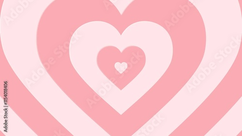 Pink hearts background looping animated. 4K resolution