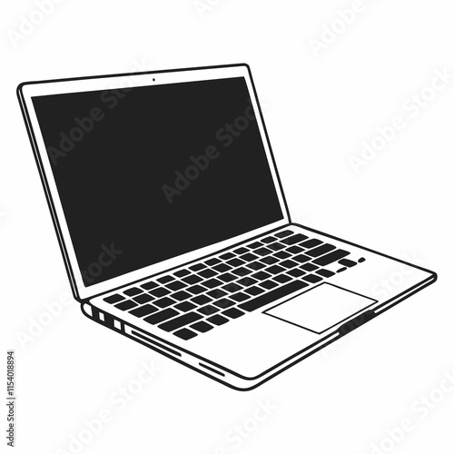 laptop isolated on white background